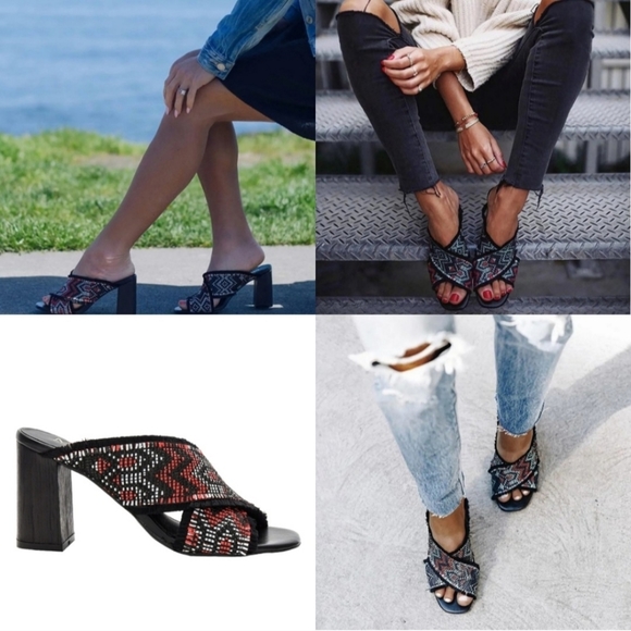 The Mode Collective Sandstorm Low Mule Black/Red Size 37 US 7 NEW 3075 - Picture 2 of 7